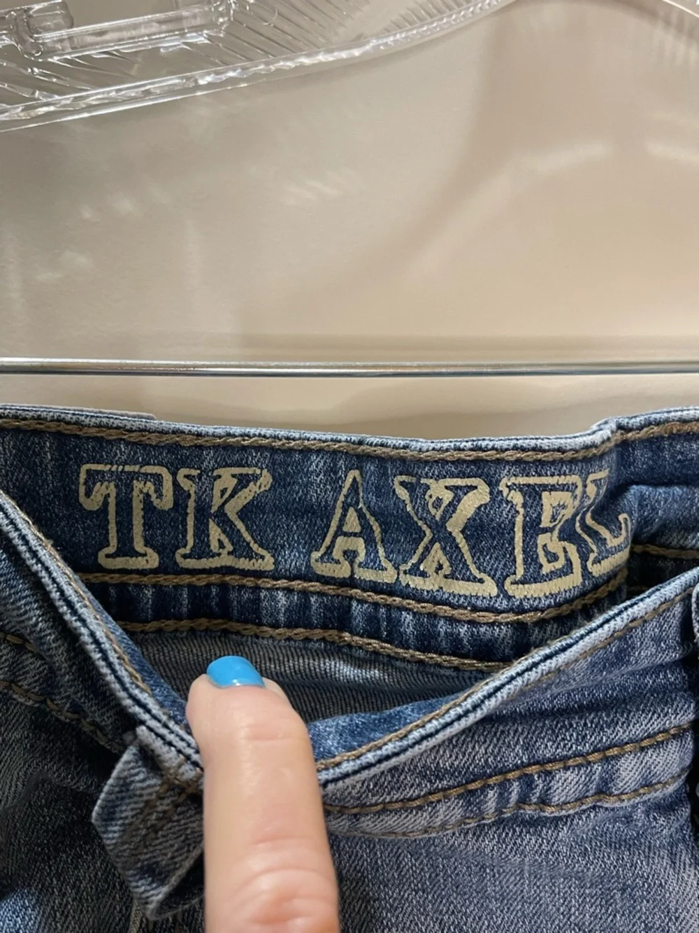 TK Axel Men's Straight Slim Boot Jeans with Pocket Stitch Detail Size 38x32